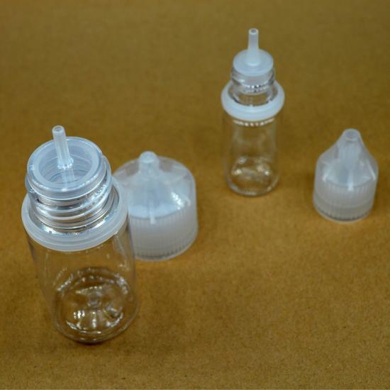 Mini bouteille de squeeze liquide en plastique e cigarette 10 ml bouchon à vis