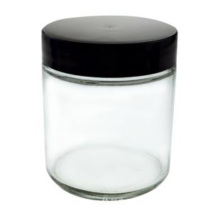 pot en verre 60ml couvercle en bois pots en verre clair avec capuchon à l'épreuve des enfants - Safecare