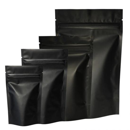 noir mat debout Ziplock pochette 3.5 Grammes d'emballage de mauvaises herbes sacs en aluminium mylar - Safecare