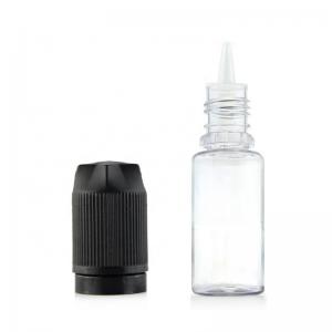 Mini bouteille de squeeze liquide en plastique e cigarette 10 ml bouchon à vis - Safecare