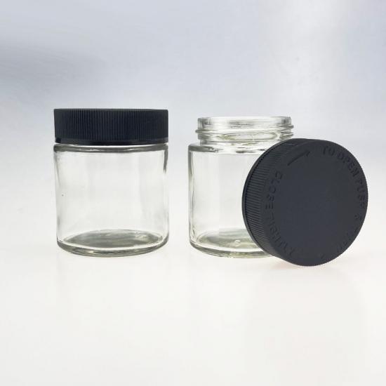 glass jar with child proof lid