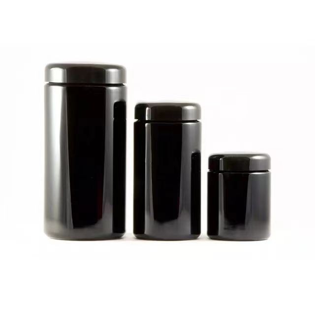 Pot rond vide en verre pour concentré UV, 100/150/250/500 ml, pot de crème en verre violet avec couvercle